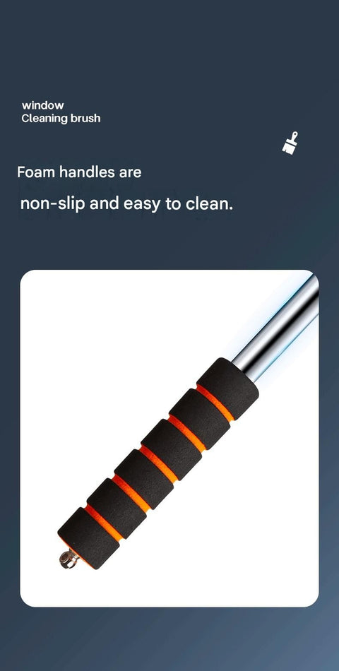 Blue Telescopic Car Windshield Cleaning Brush with 3 Replacement Microfiber- Aluminium Alloy Extendable Handle, 180° Rotatable Microfibre Head, Anti-Fog & Streak-Free Glass Wiper for Car & Home Use, Soft Grip Foam Handle