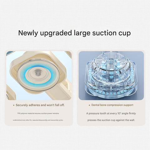 2 pack Milky white Suction Cup Mop and Broom Holder Wall Mount - No Drill Adhesive Hook for Bathroom, Kitchen and Laundry, Strong Hold Reusable Storage Organiser for Cleaning Tools