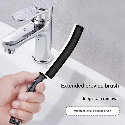 8-Piece   Cleaning Brush Set（Includes 8 transparent hooks） - Stainless Steel Scraper, Brass, Carbon Steel and Nylon Bristles - Multi-Purpose Scrubber for Kitchen Stove, Bathroom Tiles and Grout - Space Saving Design