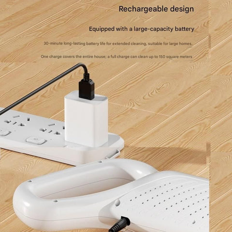White Cordless Vacuum and Mop Combo - 6kPa Suction, 2000mAh Battery, 180° Flexible Floor Brush, Washable Filter - 2-in-1 Wet Dry Stick Vacuum Cleaner for Hard Floors, Tiles and Carpet