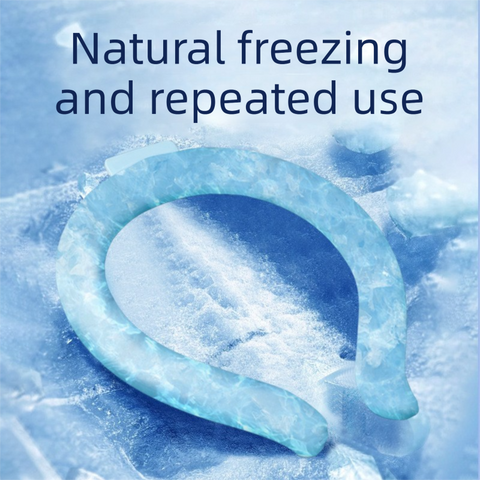 Gradient Blue Instant Cool PCM Neck Ring - 28°C Phase Change Material for Sweat-Free Relief - Ultra-Light 135g Comfort for Sports, Office, and Summer Travel