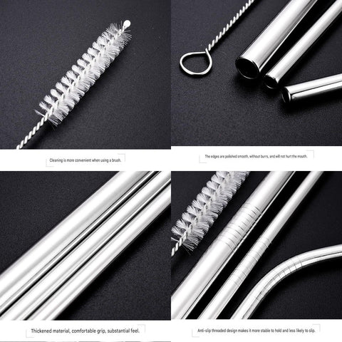 Pink 304 Stainless Steel Magnetic Hanging Water Bottle Set, 12.17 oz Reusable Drinking Bottle, Comes with 4 Stainless Steel Straws, Cleaning Brush, Storage Bag and Magnetic Plate