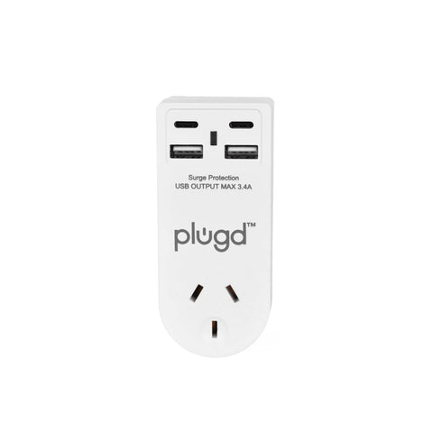 2 USB-A and 2 USB-C Wall Charger with Surge Protection