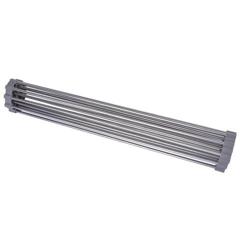 Silver Over Sink Draining Rack with Anti-Slip Grips