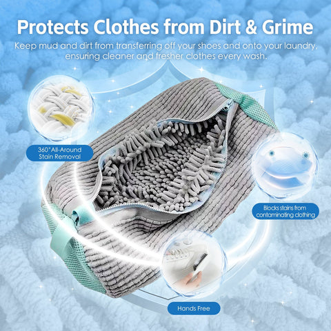 2Pcs Portable Shoe Washing Bag