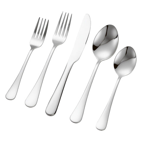 30-Piece Silverware Set, Food-Grade Stainless Steel Flatware Utensils, Mirror Finished Cutlery Set, Dishwasher Safe Eating Tableware for Kitchen Home, Service for 6, Include Knife Fork Spoon