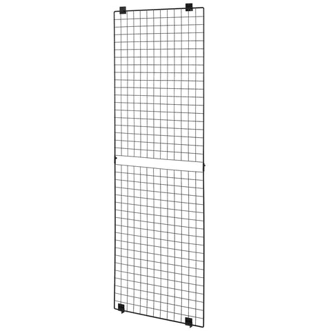 3 Packs Grid Wall Panels, 610 x 1828 mm Wire Grid Panels Display Rack, Wall-Mounted Art Display Shelf, Black Carbon Steel Wall Hanging Gridwall for Craft Show, Decoration, Storage, Notice Board