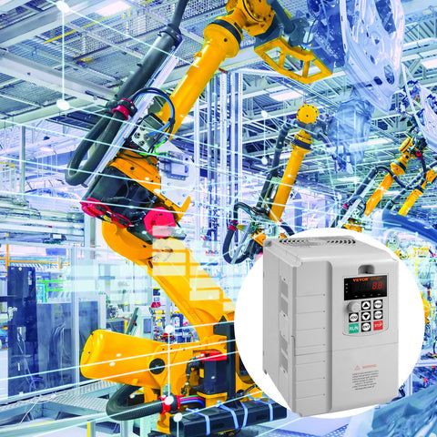 VFD 10HP, 7.5KW, 34A, 1 Phase 220V-240V Input to 3 Phase 220V-240V Output Variable Frequency Drive, 0-400Hz VFD for AC Motor Speed Control