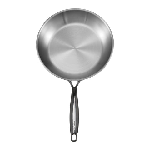 VEVOR Tri-Ply Stainless Steel Frying Pan, 3 Piece (240, 280, 320 mm), Cooking Skillet with Heat-Resistant Handle, Chef's Kitchen Cookware, Oven, Gas, Electric, Induction, Dishwasher Compatible, Silver