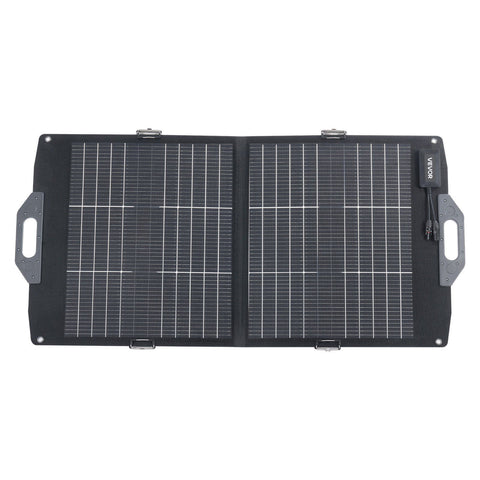100W Bifacial Solar Panel, 16BB N-Type Foldable Monocrystalline Solar Panel Charger 24% Efficiency, Portable with MC4 Output, USB-A (QC3.0), Type-C & DC Ports for Power Stations Camping Hiking
