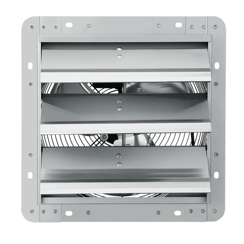 Shutter Exhaust Fan, 356 mm High-speed 1400RPM 994 CFM, Aluminum Wall Mount Attic Fan with AC-motor, Ventilation and Cooling for Greenhouses, Garages, Sheds, Shops