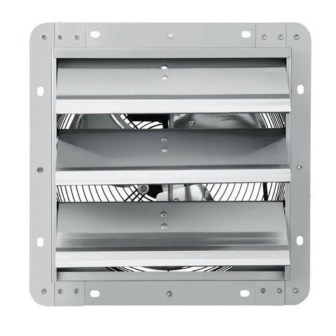 Shutter Exhaust Fan, 254 mm High-speed 1400RPM 753 CFM, Aluminum Wall Mount Attic Fan with AC-motor, Ventilation and Cooling for Greenhouses, Garages, Sheds, Shops