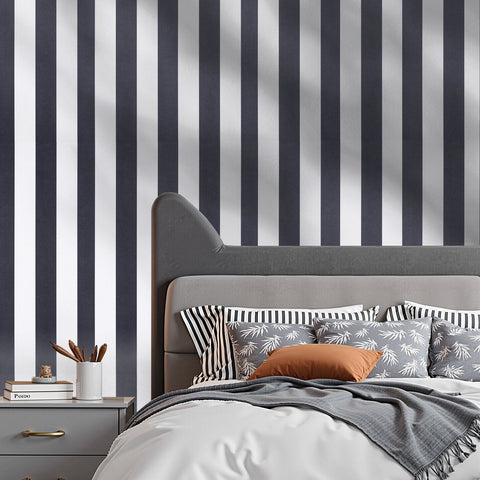 Peel and Stick Wallpaper, 45cm x 15m Contact Paper Black White Modern Geometric Waterpoof Self Adhesive, Easy to Clean Wall Decorative Vinyl Roll for Bedroom Kitchen Office Bathroom