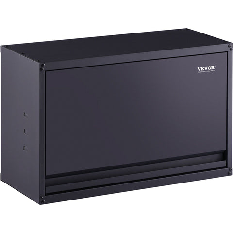 Metal Storage Cabinet, 54.4 kg Load Capacity per Shelf, 50.8 cm Tall Wall-Mounted Powder-Coating Steel Garage Cabinet with Adjustable Shelf, Press to Lock & Open Door, Perfect for Office Home Garage