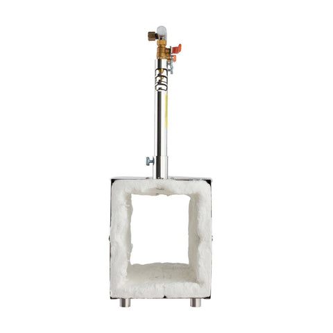 Portable Propane Forge, 2 Burners, 2600℉ Tool and Knife Making Blacksmithing Farrier Forge, Large Capacity Square Shape, Stainless Steel Gas Forging Tools and Equipment, Use for Metal Forging