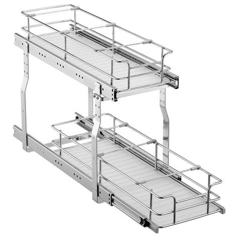 215 x 533 x 385mm  Pull Out Cabinet Organizer, Heavy Duty Slide Out Pantry Shelves, Steel Roll Out Drawers, Sliding Drawer Storage for Home Under Sink, 245 x 563 x 485 mm Install Size for Cabinet