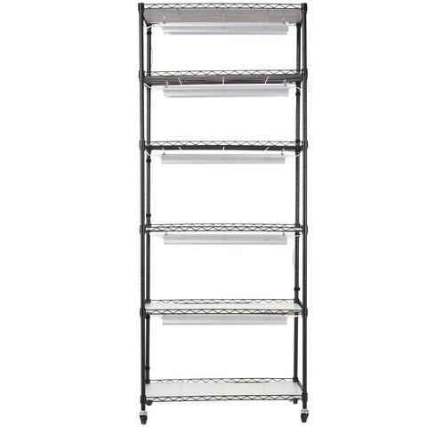 DIY Plant Stand with Grow Lights 6 Tiers 192W 70.9" Tall Plant Grow Shelf