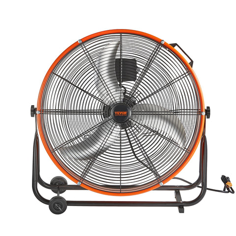 Drum Fan 24 Inch High Velocity Industrial Use 3-Speed Timer for Warehouse