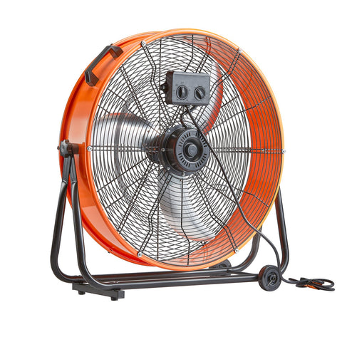 Drum Fan 24 Inch High Velocity Industrial Use 3-Speed Timer for Warehouse