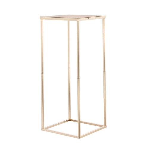 Wedding Flower Stand, 10PCS 60cm Column Flower Stand, Floral Stands with Metal Laminate, Gold Rectangular Floral Display Rack for Wedding, Party, Birthday, Home,  Gold Centerpiece Stands