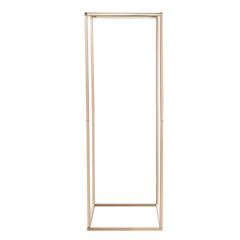 Wedding Flower Stand, 10PCS 80cm Column Flower Stand, Floral Stands with Metal Laminate, Gold Rectangular Floral Display Rack for Wedding, Party, Birthday, Home,  Gold Centerpiece Stands