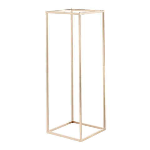 Wedding Flower Stand, 10PCS 80cm Column Flower Stand, Floral Stands with Hidden Screw, Rectangular Cubic Floral Display Rack for Wedding, Party, Birthday, Home, Gold Centerpiece Stands
