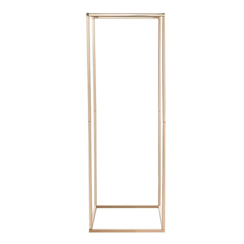 Wedding Flower Stand, 10PCS 80cm Column Flower Stand, Floral Stands with Hidden Screw, Rectangular Cubic Floral Display Rack for Wedding, Party, Birthday, Home, Gold Centerpiece Stands
