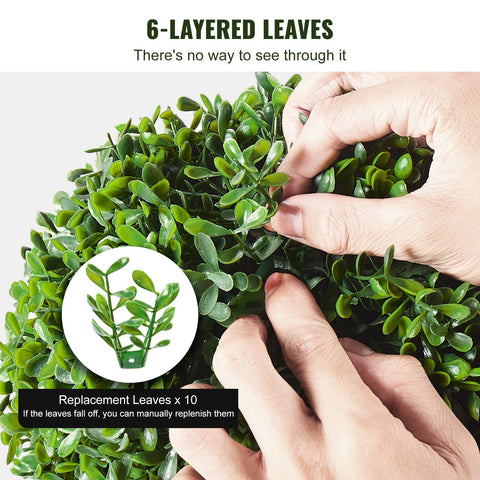 2 Pack 91.4cm Artificial Boxwood Topiary Tree Faux Plant UV Decor In/Outdoor