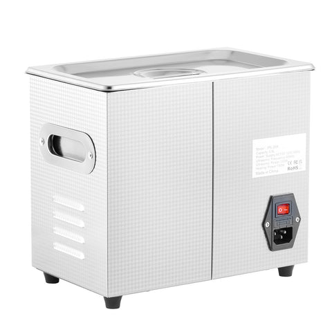 VEVOR Ultrasonic Cleaner Machine 3L Stainless Steel Ultrasonic Cleaning Machine Digital Heater Timer Jewelry Cleaning for Commercial Personal Home Use (3L)