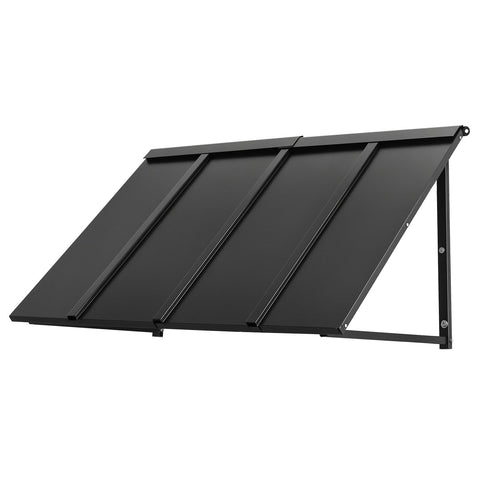 Fixed Metal Awning 1125 × 610 mm, Window Awning Door Canopy, Stable Triangle Steel Frame Awnings for Doors Exterior Rain, and Snow Sunlight Protection for Door Entrance, Windows, Porches, Balconies