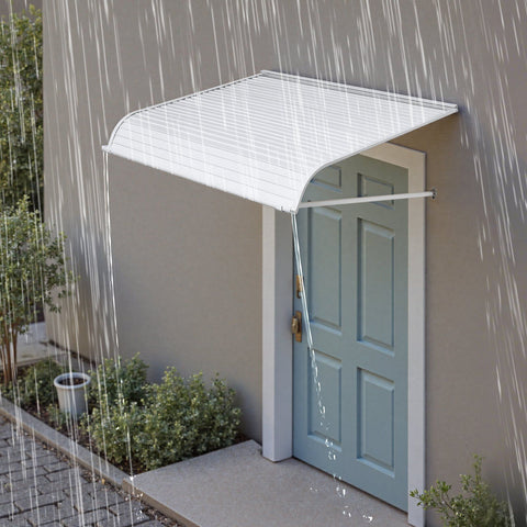 Aluminum Awning 1219 × 1066 mm, Durable Window Awning Door Canopy, Lightweight and Stable Aluminum Exterior Awnings Rain Snow Sunlight Protection for Door Entrance Windows Patio Porch