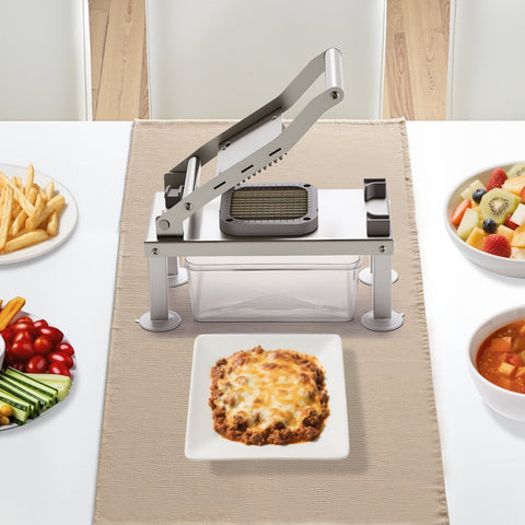 Vegetable Chopper Mandoline Slicer, All-in-1 Food Veggie Cutter with 9 Stainless Steel Blades, Cheese Grater Onion Potato Dicer with Container,Salad Spiralizer Kitchen Gadgets&Essentials
