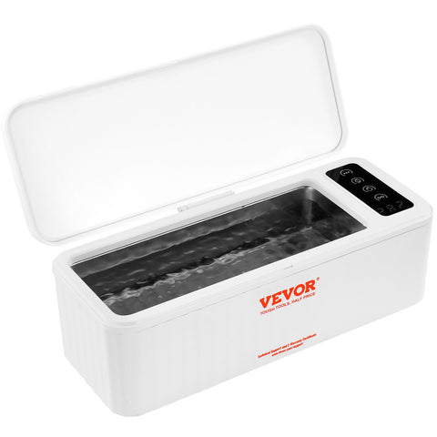VEVOR Jewelry Cleaner Ultrasonic Machine, Ultrasonic Cleaner Machine 16oz (470ml) with 4 Timer Modes, Portable ultrasonic jewelry cleaner with Cleaning Basket for Eyeglasses, Watches, Dentures, Rings