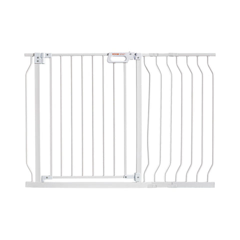 Baby Gate, 749-1229 mm Extra Wide, 762 mm High, Dog Gate for Stairs Doorways and House, Easy Step Walk Thru Auto Close Child Gate Pet Security Gate with Pressure Mount and Wall Mount Kit, White