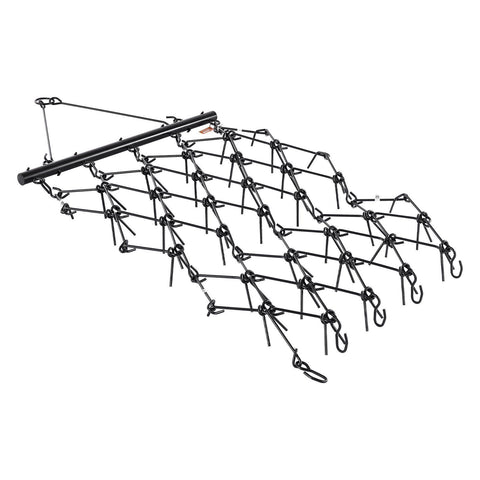 Drag Harrow, 1.2x1.7m Durable Chain Harrow with 80 Sharp Teeth, Suitable for ATV UTV Tractor, Ideal for Soil Preparation, Seeding, Smoothing Landscapes, and Yard Gravel Driveway Maintenance