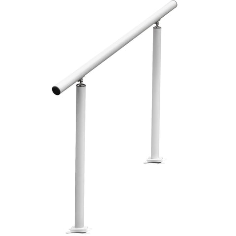 Handrail Outdoor Stairs, 3ft, 34 Inch Outdoor Handrail, Outdoor Stair Railing Adjustable from 0 to 60 Degrees Handrail for Stairs Outdoor White Aluminum Stair Railing for Garden, Office Area