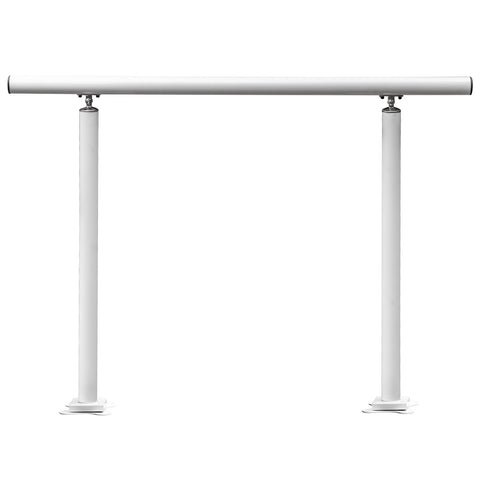 Handrail Outdoor Stairs, 3ft, 34 Inch Outdoor Handrail, Outdoor Stair Railing Adjustable from 0 to 60 Degrees Handrail for Stairs Outdoor White Aluminum Stair Railing for Garden, Office Area