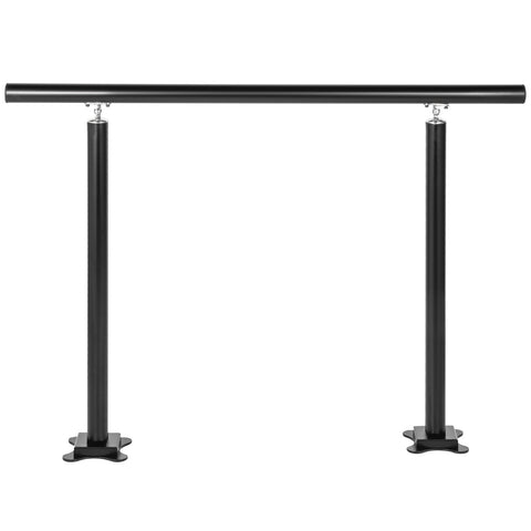 Handrail Outdoor Stairs, 3ft, 34 Inch Outdoor Handrail, Outdoor Stair Railing Adjustable from 0 to 60 Degrees Handrail for Stairs Outdoor Black Aluminum Stair Railing for Garden, Office Area