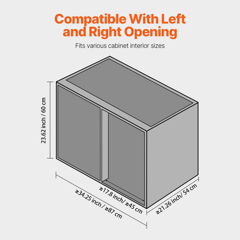 18"W Opening Blind Corner Pull Out Organizer, 2 Tier 4 Shelf Kitchen Cabinet Organizer, Magic Chrome Carbon Steel Storage Basket, Slide Out Storage Organizer, Left & Right Open Compatible