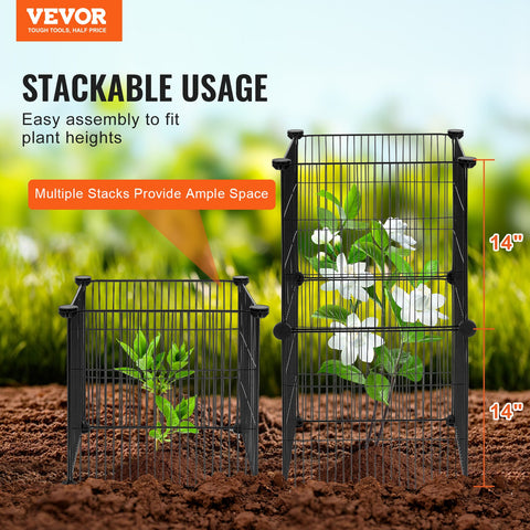 5 Pack Plant Protector from Animals, 390 mm x 390 mm Chicken Wire Plant Protector, Plant Cages for Outdoor Plants, Flowers & Vegetables, Keeps Bunny Chicken Squirrels Out, 20pcs Metal Mesh