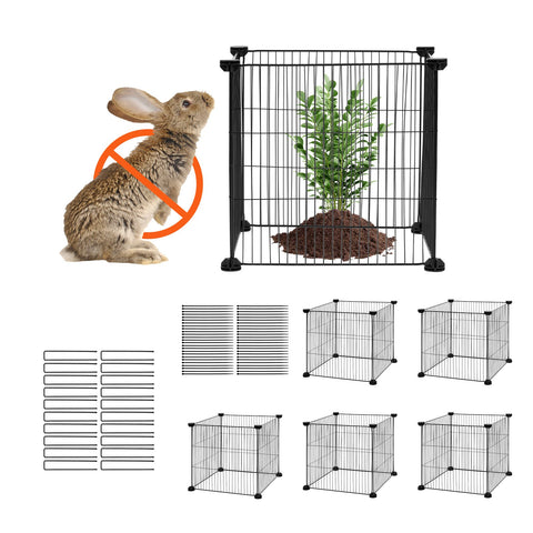 5 Pack Plant Protector from Animals, 390 mm x 390 mm Chicken Wire Plant Protector, Plant Cages for Outdoor Plants, Flowers & Vegetables, Keeps Bunny Chicken Squirrels Out, 20pcs Metal Mesh