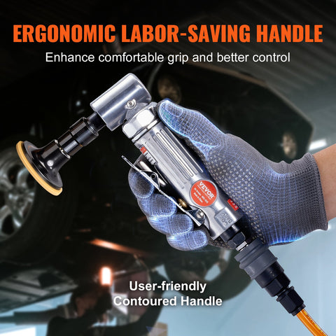 Air Angle Die Grinder, 1/4" Right Angle Die Grinder (20000RPM), Heavy Duty 90-Degree Angled Air Powered, 24PCS Discs for Grinding, Polishing, Deburring, Rust Removal
