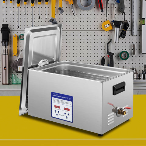 VEVOR Digital Ultrasonic Cleaner 30L Ultrasonic Cleaning Machine 40kHz Sonic Cleaner Machine 316 & 304 Stainless Steel Ultrasonic Cleaner Machine with Heater & Timer for Cleaning Jewelry Glasses Watch