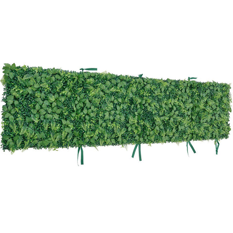 Artificial Plant Wall, 4 PCS 61 x 243.8 cm Artificial Boxwood Panels, Sun Protection Greenery Backdrop Privacy Hedge Fence, Fake Grass Screen for Wedding, Indoor, Outdoor Garden, Backyard