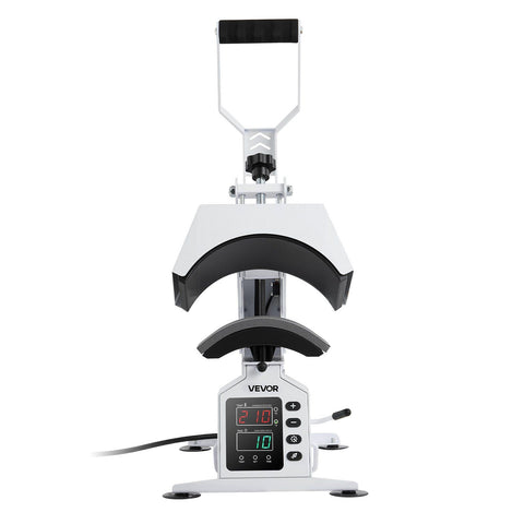 Hat Heat Press Machine, with 4 Interchangeable Platens and Caps Stretcher, Precise Temperature & Time Control, Heat Press for Hats and Caps, for HTV Iron On and Sublimation Projects, White