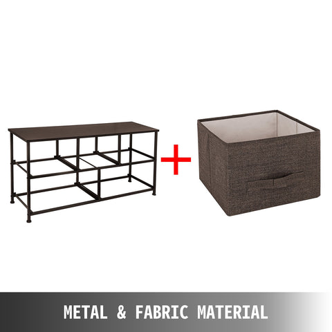 Dresser Storage Tower with 5 Fabric Drawer Steel Frame Storage Cabinet Bin Storage Organizer Unit Fabric Cube Dresser Chest Cabinet Coffee Wide (Coffee/Wide)