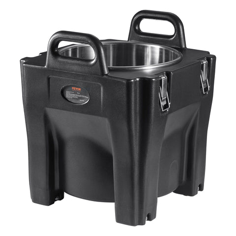 Insulated Food Carrier, 30L Capacity, Stackable Catering Hot Box with Stainless Steel Barrel, Top Load LLDPE Food Warmer with Integral Handles Buckles Stationary Base, for Restaurant Canteen, B