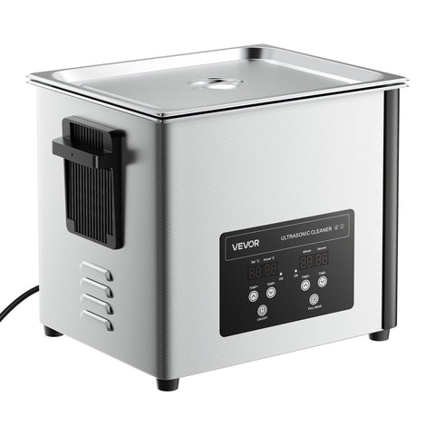 VEVOR 10L Ultrasonic Cleaner, Professional Ultrasonic Cleaner Machine with Cleaning Basket & Digital Display, 180W Stainless Steel 40kHz Cleaning Machine for Watches, Razors, Jewelry, Coins, and More