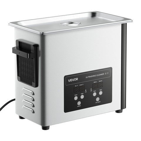 VEVOR 6L Ultrasonic Cleaner, Professional Ultrasonic Cleaner Machine with Cleaning Basket & Digital Display, 120W Stainless Steel 40kHz Cleaning Machine for Watches, Razors, Jewelry, Coins and More