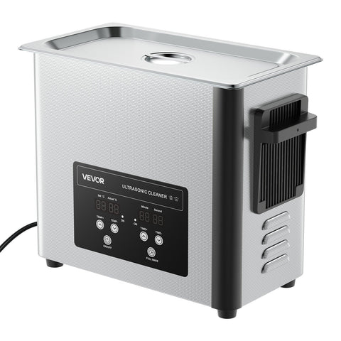 VEVOR 6L Ultrasonic Cleaner, Professional Ultrasonic Cleaner Machine with Cleaning Basket & Digital Display, 120W Stainless Steel 40kHz Cleaning Machine for Watches, Razors, Jewelry, Coins and More